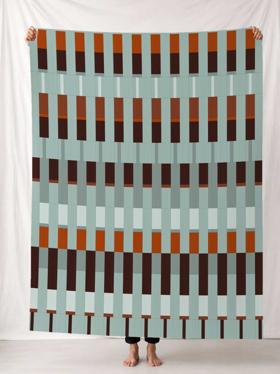 Lineage in the CAYENNE & GLASS colourway, digitally rendered in a room.