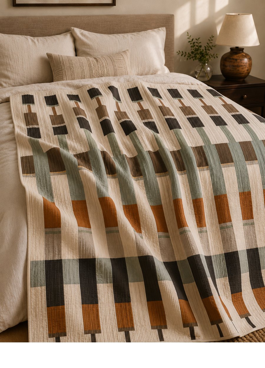 Lineage in the CHALK & RUST colourway, shown in a styled room.
