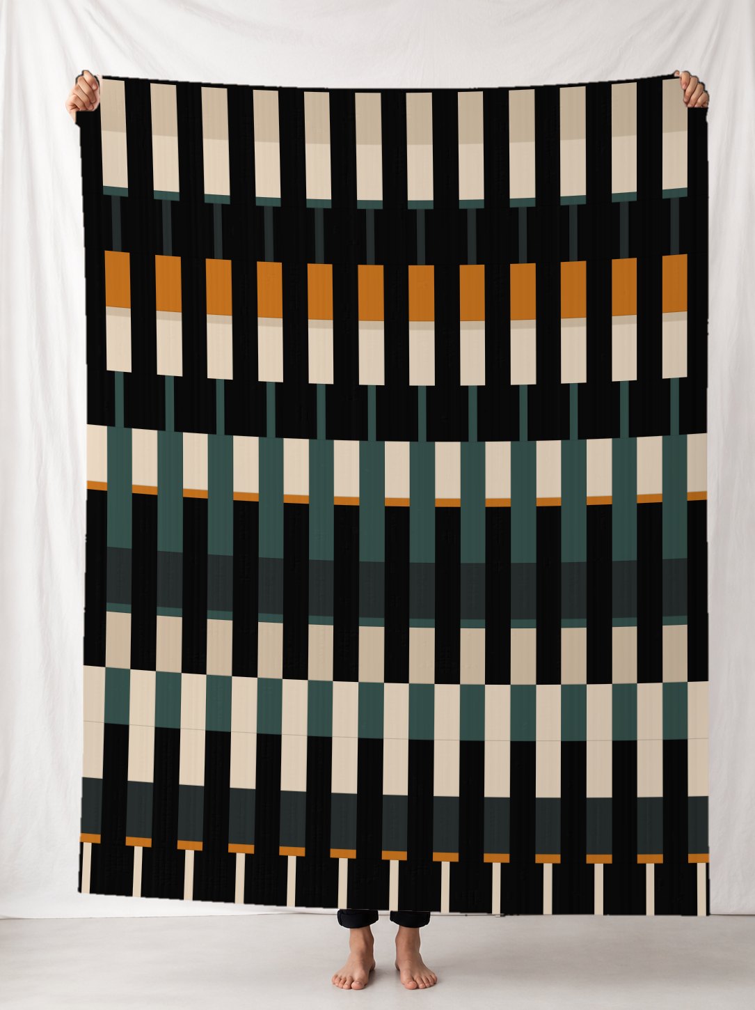 Lineage in the PETROL colourway, digitally rendered in a room.