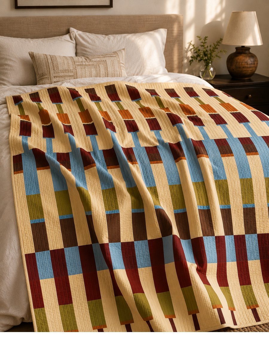 Lineage in the SEVENTIES colourway, shown in a styled room.